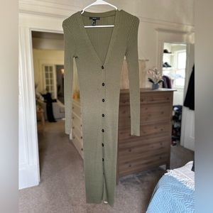 Forever 21 body con long sleeve sweater dress, small